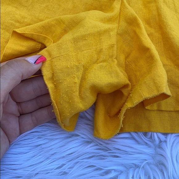 Ann Taylor yellow tie waist shorts - Picture 7 of 7